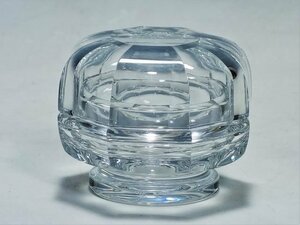 K05163【Baccarat バカラ】マルメゾン ボンボニエール ボックス 蓋物 小物入れ クリスタルガラス 