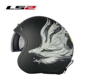 新品 LS2 OF599 ツーリング ジェット ヘルメット サンクラス内蔵 Ｌ～4XL