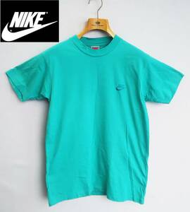 ▲NIKE*XSサイズ*半袖Tシャツ*丸首*綿100％*無地*ターコイズブルー*水色*鮮やか*爽やか*シンプル*夏*ユニセックス*スポーツ*ナイキ #5013