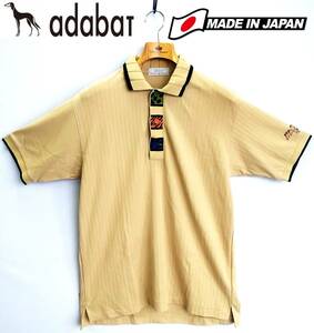 ▲日本製*adabat*サイズ2(レディースL相当)*半袖ポロシャツ*ゴルフウェア*ベージュ*涼しい*通気性*ワールド*夏*スポーツ*アダバット #5063