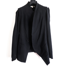 ★ DAMIRDOMA アンバランス ジャケット 44 ブラック ウール 送料無料 メンズ ダミールドーマ damir doma UNBALANCED HALF BUTTONED JACKET_画像3