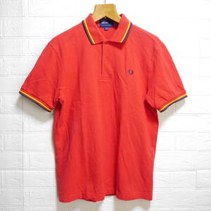 F25 □ FRED PERRY □ フレッドペリー　ポロシャツ　赤　中古　サイズＭ