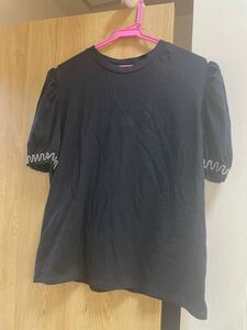 ZARA パフスリーブ　Tシャツ　ブラック