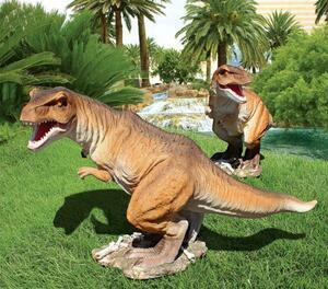 ジュラ紀 T-レックス ラプター恐竜（猛禽類）の彫像 彫刻/ ガーデニング 庭園 園芸 展示場（輸入品