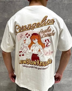 ラス１SALE　LBK×EVA　白　XL　エヴァンゲリオン　ローブローナックル　コラボ　アスカ　Tシャツ　エヴァ　2号機　綾波レイ