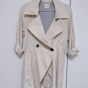 フリーサイズ MIIA ミーア 薄手 トレンチコート スプリングコート ベージュ yshop服