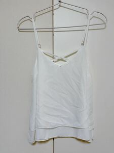  free size LIP SERVICE Lip Service chiffon Cross camisole white yshop clothes 