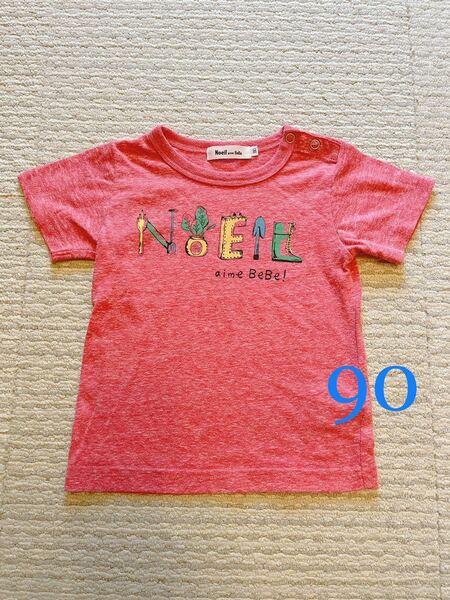 90 bebe ベベ 半袖 Tシャツ レッド 赤 yshop子供服90 保育園 パジャマ