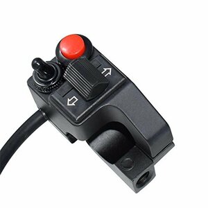 黒い 12V 22ｍｍハンドルバーオートバイ用 スイッチ ウィンカー クラクション ヘッドライト 押しボタンスイッチ