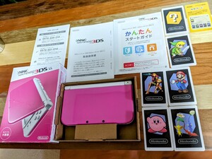 Newニンテンドー3DS LL ピンク×ホワイト ★液晶画面キレイ★動作確認済み