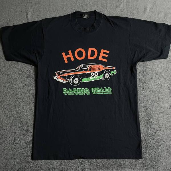 ★送料込み USA製 90's ヴィンテージ SCREEN STARS BEST HODE RACING TEAM T-SHIRTS スクリーンスターズ 古着 ひび割れ プリント サイズL★