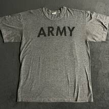 ★ 送料込み USA製 90年代 US ARMY PFU Tシャツ L〜XL 杢グレー 米軍 半袖 ミリタリー トレーニング ヴィンテージ 古着 ★_画像1