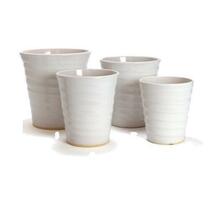  【ここだけのこの安値】白い陶器製の植木鉢　２点セットで７００円_画像4