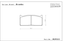 エンドレス ブレンボ製 レーシングキャリパー用 ブレーキパッド CC-Rg F4 Brembo F/R ピストン:4_画像2