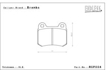 エンドレス ブレンボ製 レーシングキャリパー用 ブレーキパッド W-003 F4 Brembo F/R ピストン:2_画像2