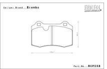 エンドレス ブレンボ製 レーシングキャリパー用 ブレーキパッド MX72プラス LOTUS/FERRARI 360キャリパー用 ピストン:4_画像2