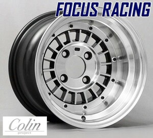 [COLIN PROJECT] 旧車ホイール 1本 フォーカスレーシング スポーク BLACK 14×8.0J 4H PCD114.3 -13