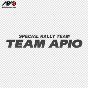 APIO アピオ TEAM APIO カッティングステッカー（Mサイズ） ガンメタ