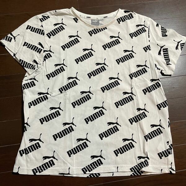 プーマpuma総柄 半袖Tシャツ白160