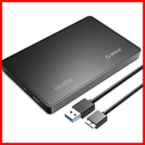 ★カラー:ブラック★ ORICO USB3.0接続 2.5インチ HDDケース 外付け ドライブケース SATA3.0 対応 SSDケース ハードディスクケース 4TBまで