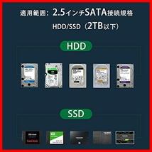 ドライブケース USB 3.0接続 2.5インチ 外付け HDDケース SATA対応 HDD/SSD 透明 電源/工具不要 Windows/Mac/Linux適用_画像3