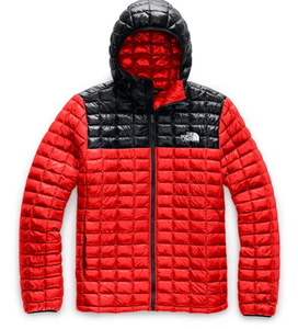 送料無料 即決！The NorthFace ノースフェイス ThermoBall エコ フーディージャケット RED/BLACK M