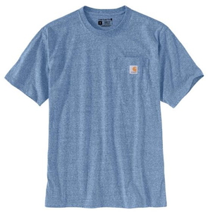 送料無料！即決 Carhartt カーハート ヘビーウェイト ポケットTシャツ K87　Coastal Snow Heather　　M