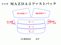 ＭＡＺＤＡ３ファストバック　高品質スモークウィンドウフィルム　ルミクールSD　UVカット99%(紫外線)　カット済みカーフィルム_画像2