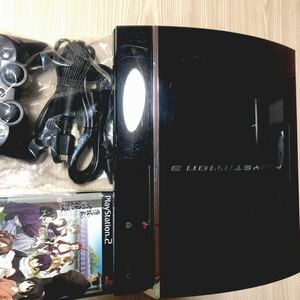 PS3(PS PS2 DVD Blu-ray CD機能付き)本体一式ソフト１本 付き 60GB 初期型★動作品 