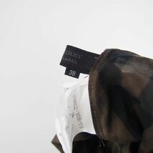 バーバリーブラックレーベル BURBERRY BLACK LABEL チェック柄ノースリーブワンピース*インナーキャミソールワンピース付き(38)ブラウン_画像3