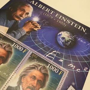【送料無料】未使用 2012年 海 外 切 手 シ ー ト2枚セット ポ ス ト 天才アインシュタイン 相対性理論 einstein