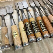 工具 ◆ 鑿 15本セット ◆ のみ 巧 全銅 追入のみ 日本製 闘牛 特選 24mm ハンドツール 札幌発_画像2