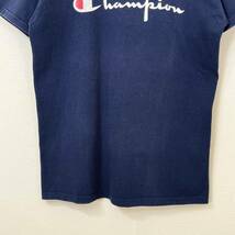 希少《 Champion 》80s 90s【 ビンテージ チャンピオン ネイビー ロゴ Tシャツ L アメリカ製 リバース 】_画像6