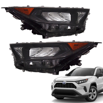 USトヨタ 純正タイプ RAV4 50系 ヘッドライト ブラックインナー LED仕様 オレンジリフレクター マーカー内蔵　DEPO製_画像1