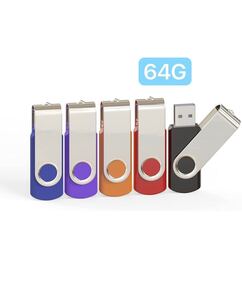 USBメモリ 64GB 1個 フラッシュメモリ 高速フラッシュドライブ 耐衝撃 ランダムカラー データ転送 メモリースティック
