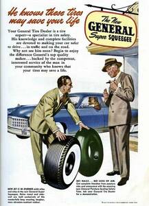 ◆1949年の自動車広告　ゼネラルタイヤ　GENERAL TIRE