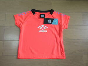 umbro ジュニア U/DRY 半袖シャツ 100㌢ 蛍光オレンジ 新品 ☆決算セール☆