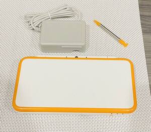 newニンテンドー2DS LL ホワイトオレンジ 本体動作品 送料無料 付属品付き Nintendo 2DS 任天堂