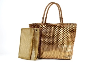 [ super-beauty goods ]ANTEPRIMA Anteprima wire in torechio tote bag gold group brand bag [LN38]