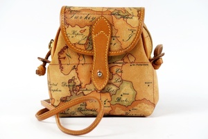 [ beautiful goods ]PRIMA CLASSE Prima Classe Mini shoulder bag map pattern total pattern PVC lady's brand bag [LU26]