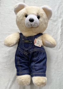 80s~ Vintage Lee мягкая игрушка неиспользуемый товар / Lee Bear медведь комбинезон Denim 