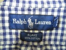 4060a97◆90sヴィンテージ◆Ralph Laurenラルフローレン ボタンダウン 長袖ギンガムチェックシャツ/トラッド/アメカジ/オールド/メンズ男性_画像10