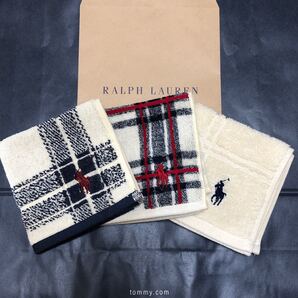 新品 ラルフローレン タオルハンカチ 3枚セット