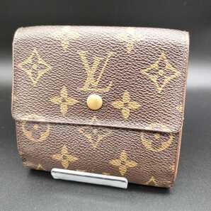 LOUIS VUITTON ルイヴィトン 財布 モノグラム Wホック ポルトモネカルトクレディ ブラウン 茶 本革 レザー ブランド 高級 ハイ 札入れ 小銭