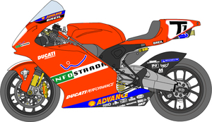 1/12 Ducati tesmosetichi'03 test, peeling off decal [D304]