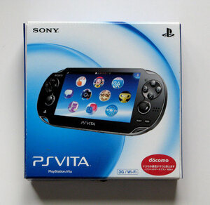 送料込 美品 SONY PlayStation Vita 有機ELディスプレイ 初期ファームウェア 3GWi‐Fiモデル クリスタル・ブラック (PCH-1100 AA01)