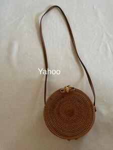  shoulder bag / back / bag / bag / bag / abroad limitation / unused / braided wistaria round shape Ribon stylish rattan round 