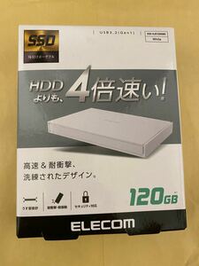 エレコム 外付け ポータブル SSD 120GB ESD-EJ012GWH