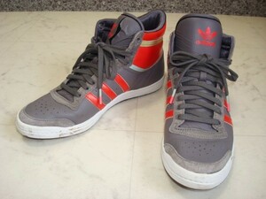 ● adidas アディダス TOP TEN HI SLEEK SERIES 希少 ヴィンテージ 訳あり品 レザー ハイカット スニーカー ブーツ レディース 23.5cm