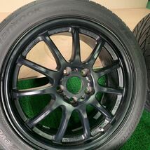 溝ありハンコック225/45R17 ワーク　エモーション11R 7J+47 114.3-5H レヴォーグマークXプリウスaチェイサーマーク2 4本セット 軽量_画像3